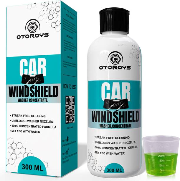 Otoroys Windshield Washer Fluid For Car 300ML | Highly Concentrated-( 20ML in 1L Water) Liquid Vehicle Glass Cleaner