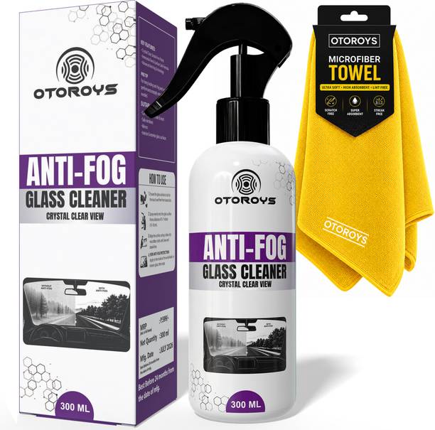 Otoroys Car Glass Anti Fog with Microfiber Cloth Anti Fog Treatment Liquid Vehicle Glass Cleaner