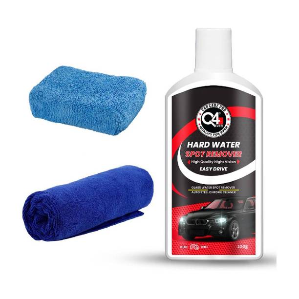 Q4EVER Auto Care Polish Hard Water Spot Remover (pack of 3) Liquid Vehicle Glass Cleaner