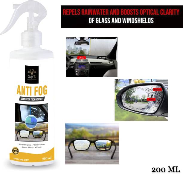 SAPI'S Antifog Spray For Car Windshield and Car mirror Liquid Vehicle Glass Cleaner