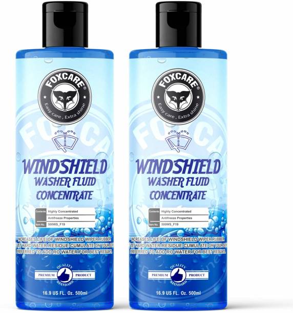 FOXCARE Windshield Washer fluid Concentrate - 500ml (PACK OF 2 ) Liquid Vehicle Glass Cleaner