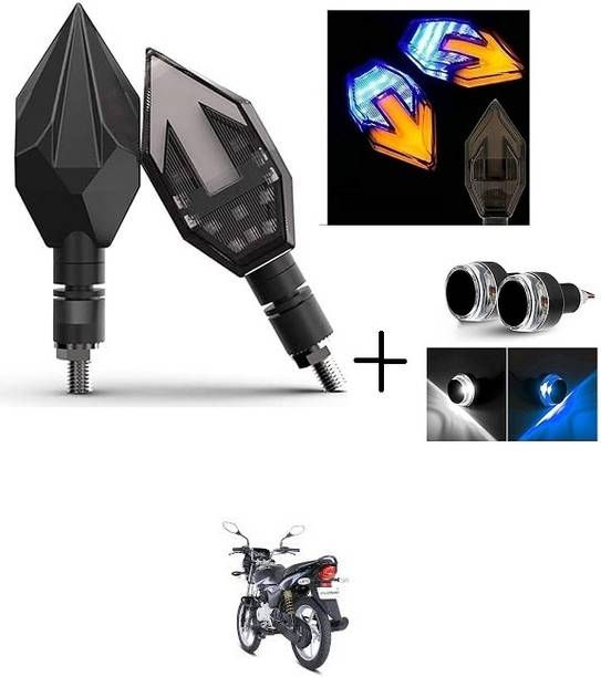 PECULIAR ZONE Front, Rear, Side LED Indicator Light for Bajaj, Hero, Honda, TVS, Suzuki, Universal For Bike Universal For Bike