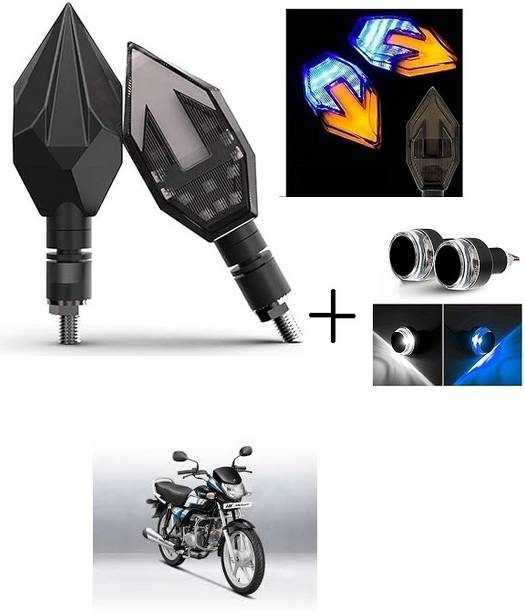 PECULIAR ZONE Front, Rear, Side LED Indicator Light for Bajaj, Hero, Honda, TVS, Suzuki, Universal For Bike Universal For Bike