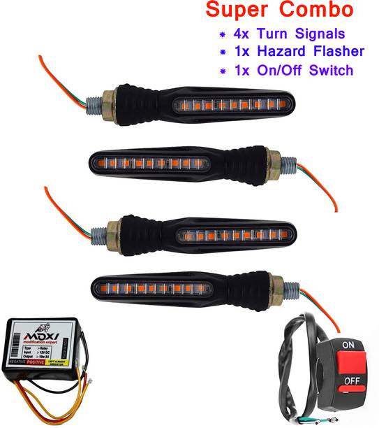 Ramanta Front, Rear LED Indicator Light for Universal For Bike Universal For Bike