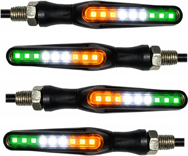 aksmit Front, Rear LED Indicator Light for Universal For Bike Universal For Bike
