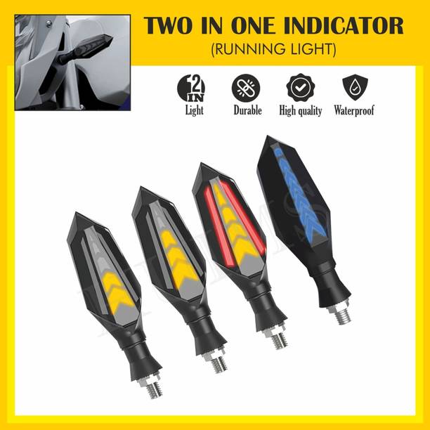 Huims Front, Rear, Side LED Indicator Light for Universal For Bike Universal For Bike