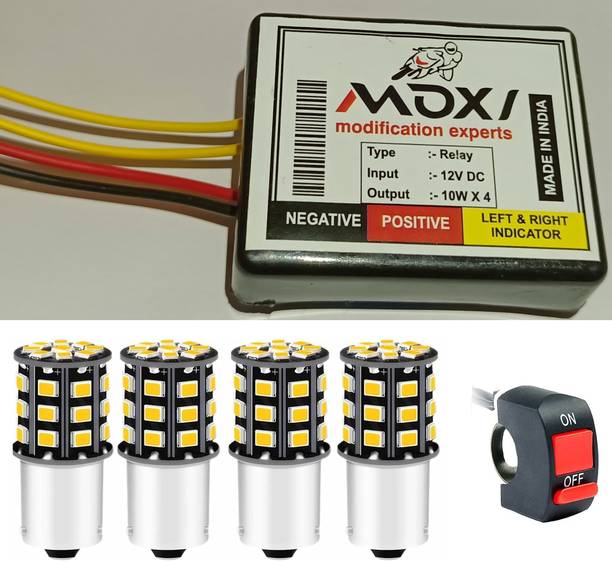 AMIRIDE Front, Rear, Side Flasher Indicator Light for Universal For Bike Universal For Bike