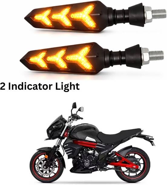 BRPEARl Front, Rear LED Indicator Light for Mahindra Mojo