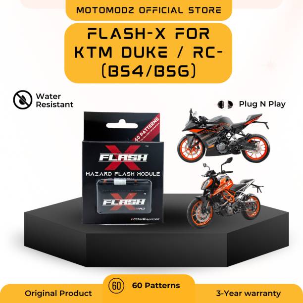 Moto Modz Race Dynamics Flash X Hazard Module, Flasher for KTM Duke / Rc (BS4+BS6)Models Brake Light Motorbike LED for KTM (12 V, 10 W)