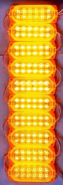 Wizzo 10 Pieces {YELLOW} DC 12 Volt 3 Watt (12-LED) Waterproof LED Light Interior Light Car LED (12 V, 3 W)