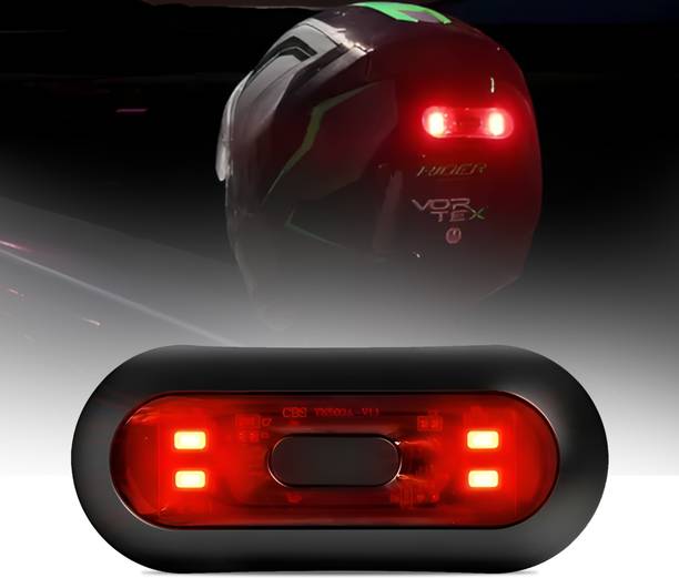 Moto Genius Universal Helmet LED Light 3 Modes of Flashing/Blinking/Strobe With USB Cable Tail Light Motorbike LED (3 V, 3 W)