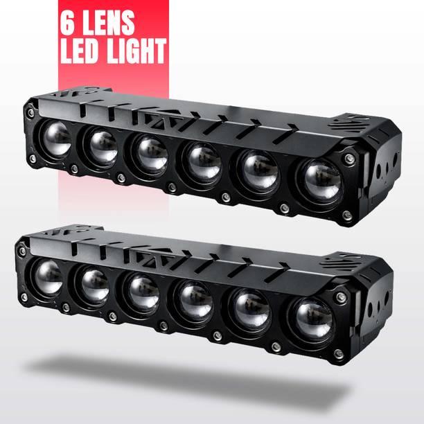 automunk SIX LENS LED LIGHT WHITE YELLOW FLASHING POWERFULL Fog Lamp Car, Motorbike, Truck, Van LED (12 V, 60 W)