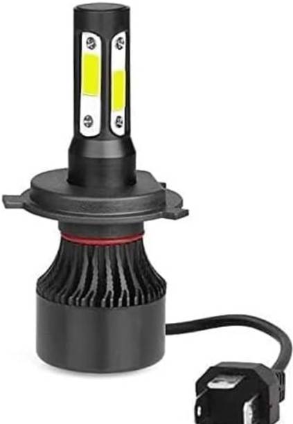 BIKEBLOOM 4-Side Led H4 / Hs1 Ultra Bright Bike Headlight Bulb High-Low Beam-White(1pc) Headlight Motorbike LED (12 V, 30 W)