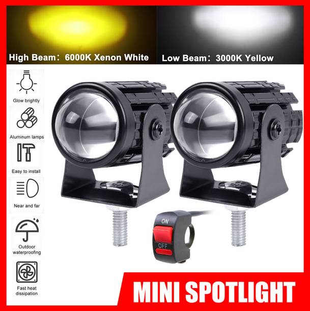 Otoroys Motorcycle and Car Light Led White and Yellow With Switch Fog Lamp Motorbike LED (12 V, 36 W)