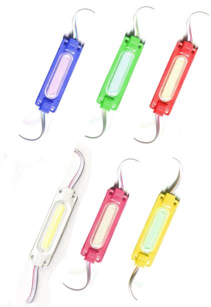 Wizzo (1 Pc Each Red Green Blue Yellow White Pink) 12V DC Capsule LED Module 6 Pcs Interior Light Car LED (12 V, 2 W)