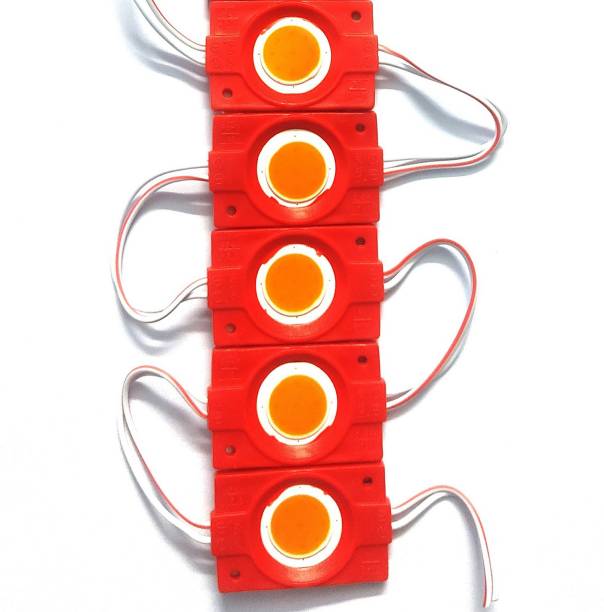 Steko 5 Pieces (RED) DC 12V 2.4 Watt Coin Module LED Light For Decoration Interior Light Motorbike LED (12 V, 2.4 W)