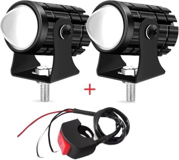 Rhtdm Mototrcycle Mini Yellow/White LED Fog Light Universal for all Bikes Headlight Car, Motorbike LED (12 V, 36 W)