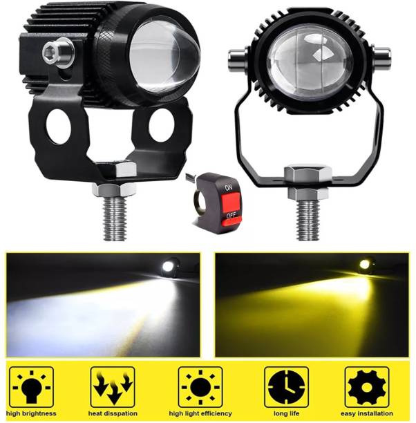 Otoroys Driving White Yellow Spotlight OffRoad With Canbox With Fan Fog Lamp Motorbike, Car LED (12 V, 60 W)