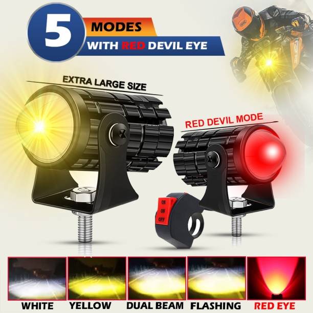 Otoroys Motorcycle and Car Light Led White and Yellow With Switch Fog Lamp Motorbike LED (12 V, 36 W)