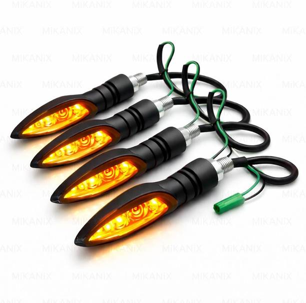 MIKANIX Universal Waterproof Side LED Indicator Light Motorbike LED for Honda, KTM, Suzuki (12 V, 30 W)