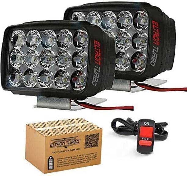 ELTRON TURBO 15 LED Fog Light Lamp Waterproof with free switch Fog Lamp Motorbike, Car LED (12 V, 100 W)