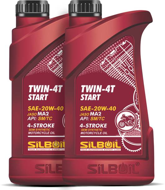SILBOIL P2 TWIN 4T START 20W-40 ( API: SM/TC) ( JASO: MA-2) High Performance Synthetic Blend Engine Oil