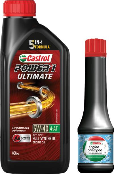 Castrol Power1 Ultimate 5W-40 4-AT Super Saver Combo Full-Synthetic Engine Oil