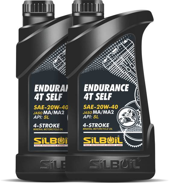 SILBOIL P2 ENDURANCE 4T- SELF 20W-40 ( API: SL) ( JASO: MA/MA-2) High Performance Premium Mineral Engine Oil