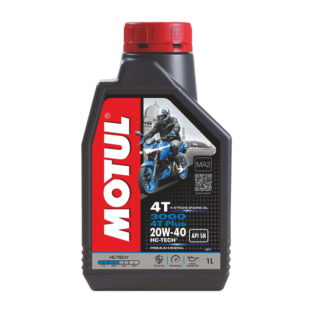 MOTUL 3000 4T Plus 20W-40 HC-TECH Premium Mineral Engin...