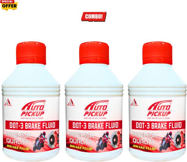 AUTO PICKUP Premium 1+1+1 Combo Of 3 DOT-3 Heavy-Duty Brake Fluid Brake Oil