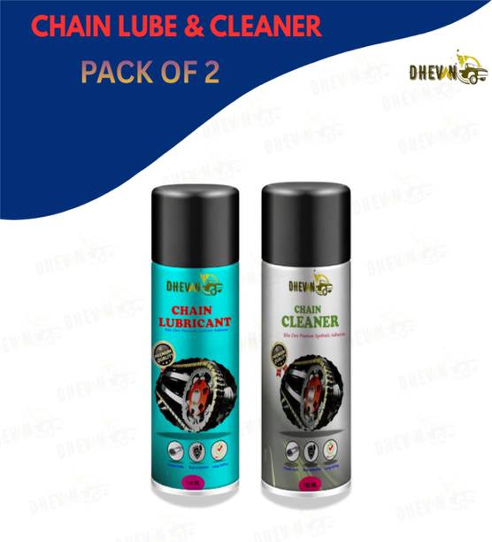 DheVan LC2B Combo of Chain Lubricant spray & Chain Cleaner for motorcycle & Bicycle protects your bike Chain (150ml X 2) LC2B Chain Oil
