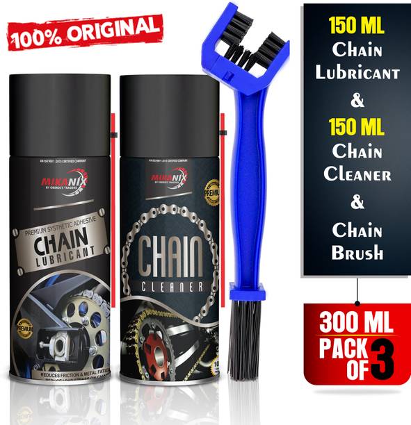 MIKANIX Bike Chain Lubricant And Chain Cleaner Spray With Cleaning Brush For Motorcycle and Bicycle Chain Oil
