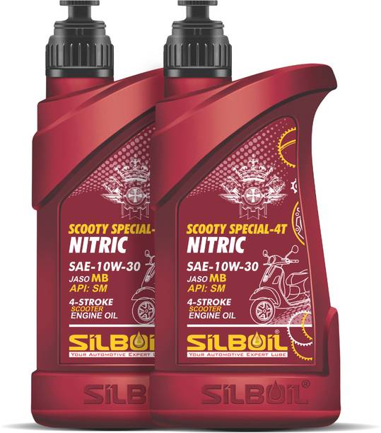 SILBOIL P2 SCOOTY SPECIAL 4T- NITRIC 10W-30 (API: SM) ( JASO: MB) High Performance Synthetic Blend Engine Oil