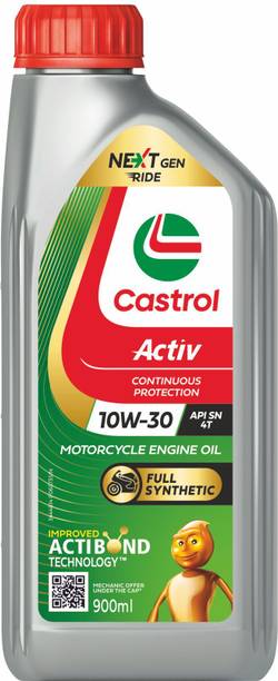 Castrol Activ 4T 10W-30 for Bikes API SN and JASO MA2 Full-Synthetic Engine Oil