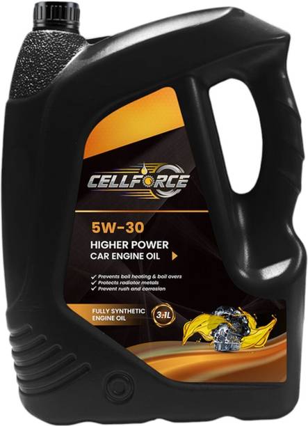 CELLFORCE 5W-30 Synthetic API SN Car Engine Oil Petrol Diesel CNG Compatible- Engine Protection | High-Mileage Engine Oil
