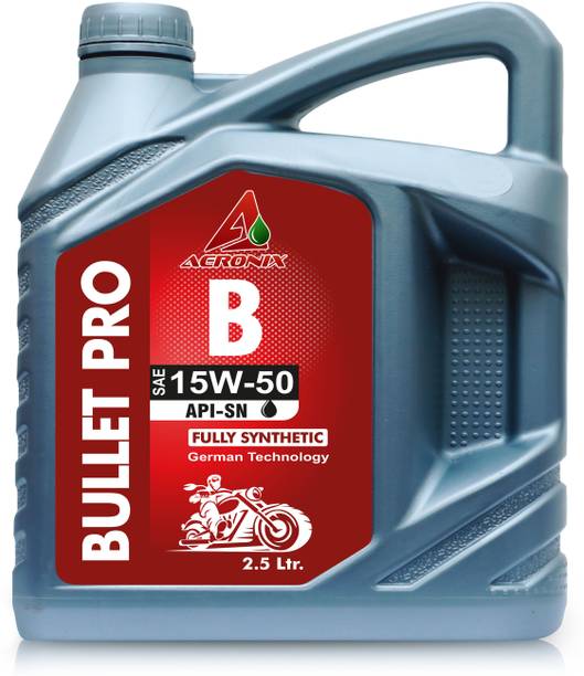 Aeronix BULLET PRO 15W-50 API SN Spacial heavy duty engine oil for Royal Enfield Bullet Synthetic Blend Engine Oil