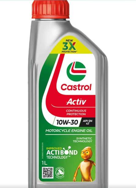Castrol active 10W-30 API SN 4T Activ 10W-30 4T Motorcycle Engine Oil – 1L फुल सिंथेटिक इंजन ऑइल
