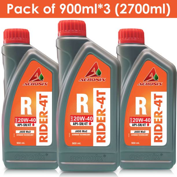 Aeronix Rider 20w-40 API - SN/4T High Tech engine oil for bike up to 4x protraction Full-Synthetic Engine Oil