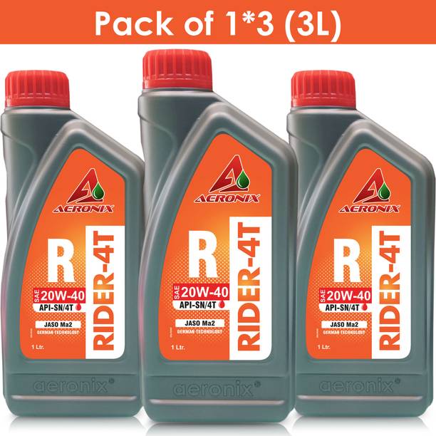 Aeronix Rider 4T 20W-40 Api -SN High Tech engine oil for bike up to 4x protraction Conventional Engine Oil