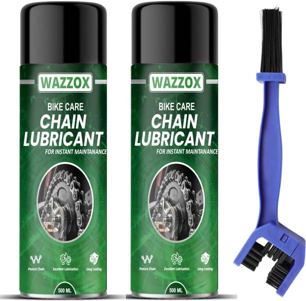 WAZZOX Bike Chain Lubricant Spray With Brush For All Chain Type Lubrication Chain Oil