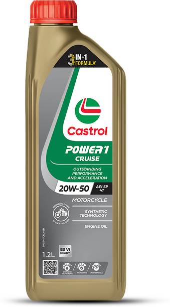 Castrol POWER1 CRUISE 20W-50 4T Engine Oil for High Per...
