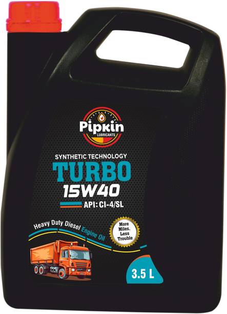 PIPKIN Turbo 15W40 CI4/SL Diesel Engine oil 3.5 Litres for SUVs, MUVs & Crossovers | Synthetic Technology Maximum Power & Superior Protection High Performance Engine Oil