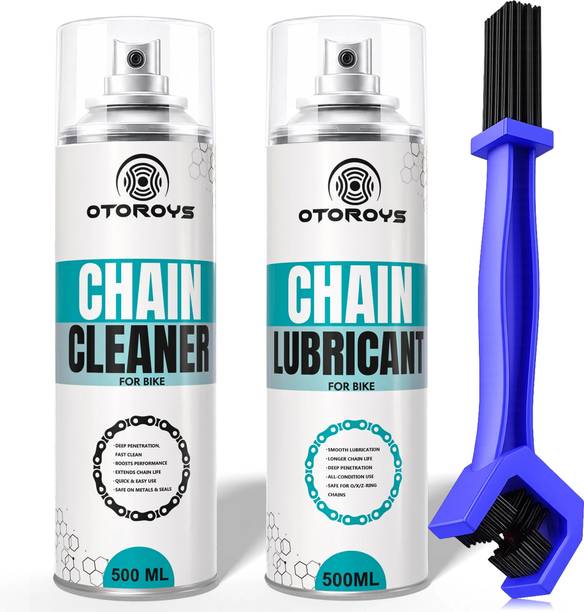 Otoroys Premium Synthetic Adhesive Chain Lubricant Spray With Chain Brush Chain Oil