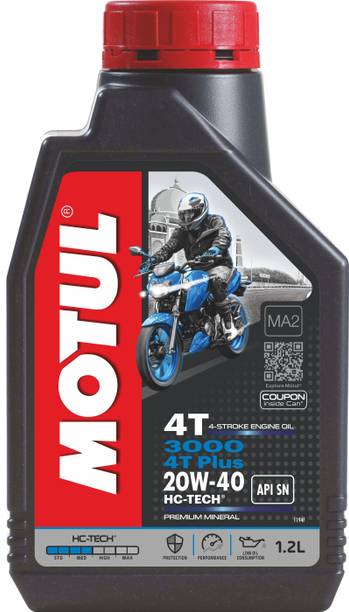 MOTUL 3000 4T Plus 20W-40HC-TECH Plus 20W-40 HC-Tech सिंथेटिक ब्लेंड इंजन ऑइल