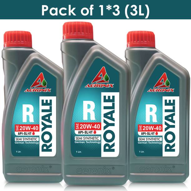 Aeronix Royale 20w-40 API - SL/4T High Tech Engine oil for Bikes, BS6 Ready Conventional Engine Oil