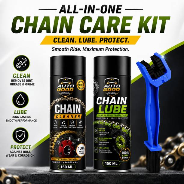 Auto good Premium Chain Cleaner And Lube Combo For Superior Bike Maintenance High Performance Motorcycle Chain Care Combo With Cleaner Lubricant Chain Oil