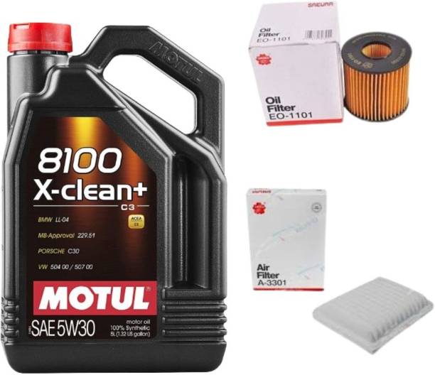 MOTUL 8100 5W30 Engine Oil, Air & Oil filters Combo FOR COROLLA ALTIS Full-Synthetic Engine Oil