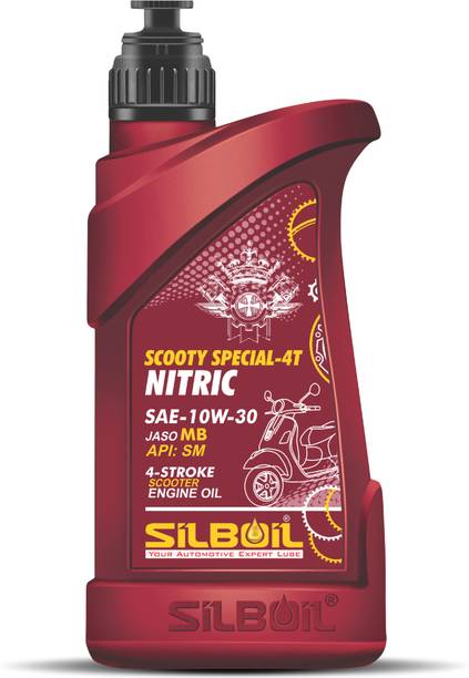 SILBOIL P1 SCOOTY SPECIAL 4T- NITRIC 10W-30 (API: SM) ( JASO: MB) High Performance Synthetic Blend Engine Oil