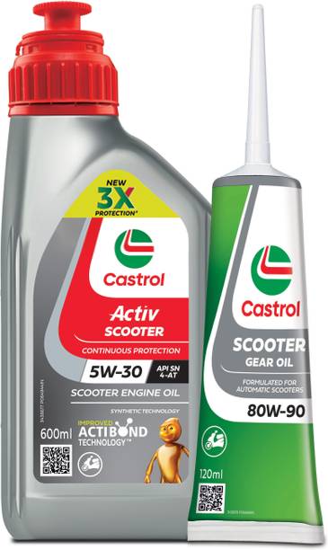 Castrol ActivSCOO5W30(600ML)+GearOil80W90(120ML) Full-Synthetic Engine Oil