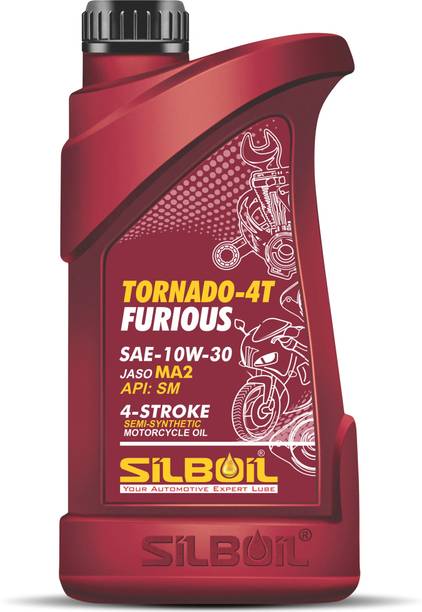 SILBOIL TORNADO 4T FURIOUS 10W-30 (API: SM) ( JASO: MA-2) High Performance Synthetic Blend Engine Oil